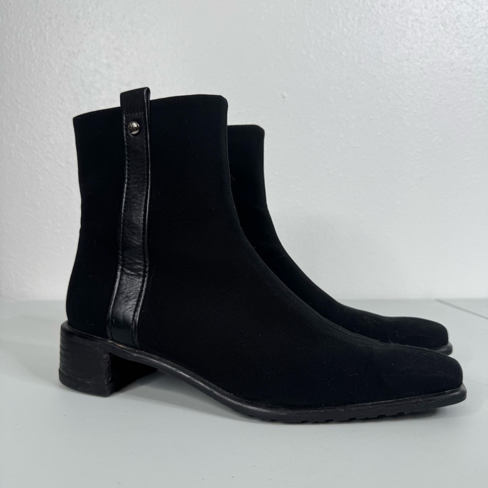 Stuart Weitzman Black Suede Ankle Booties